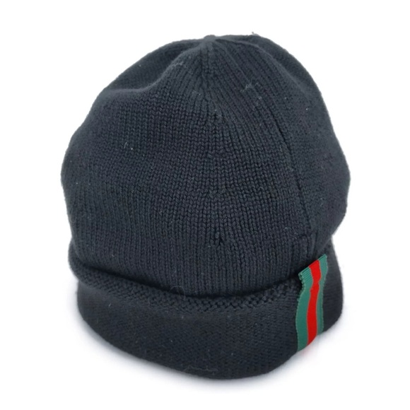 🏆💎💯 GUCCI Knit Cap Wool Black - Picture 1 of 9